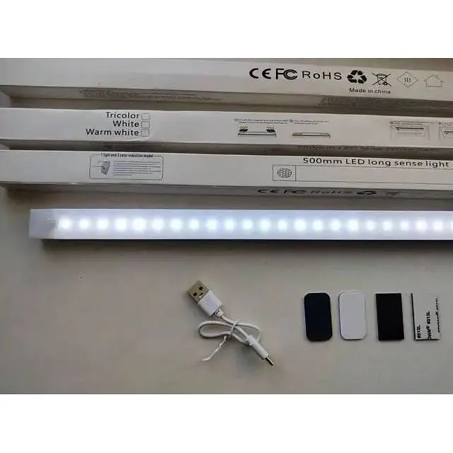 Светильник LED беспроводной с датчиком движения и магнитами 50 см, магнитный USB, подсветка в шкаф для кухни на аккумуляторах - фото 3