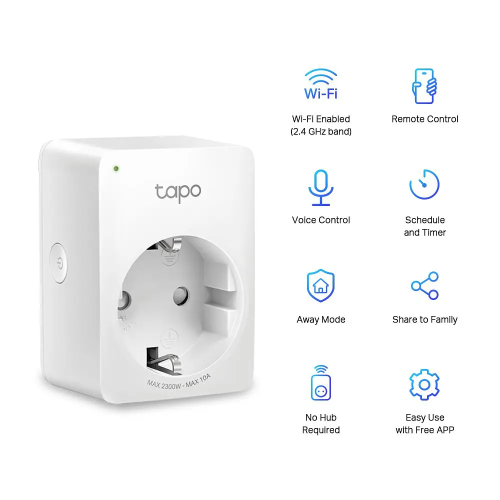 Розумна Wi-Fi-розетка smart TP-Link Tapo P-100 - фото 2