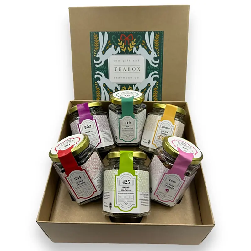 Подарунковий набір Teahouse Новорічний чай Teabox великий 320 г (6 шт.) - фото 2