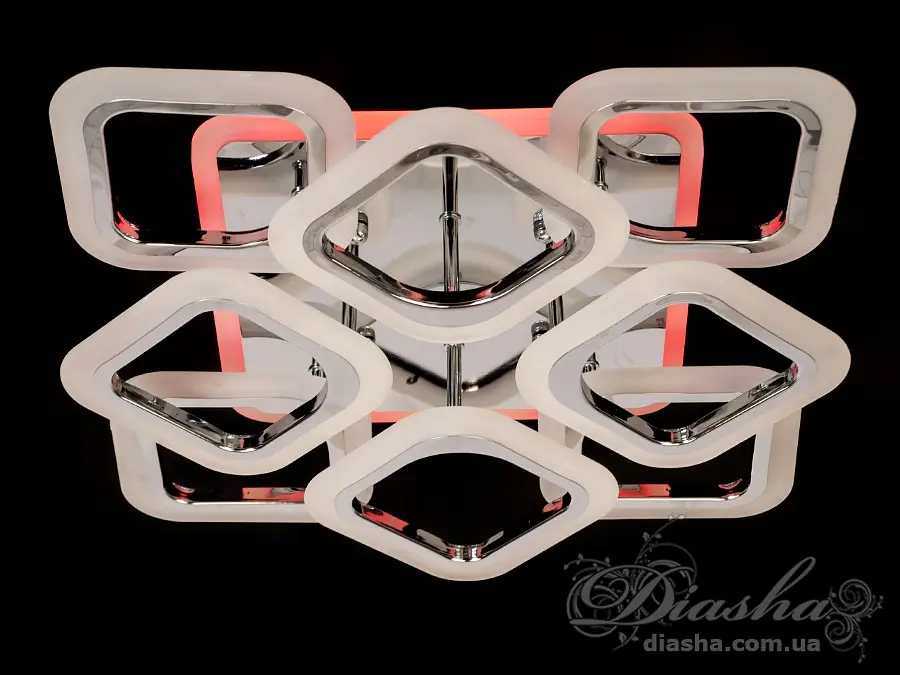 Светодиодная люстра смарт светильник с пультом, 110Вт, хром - фото 4