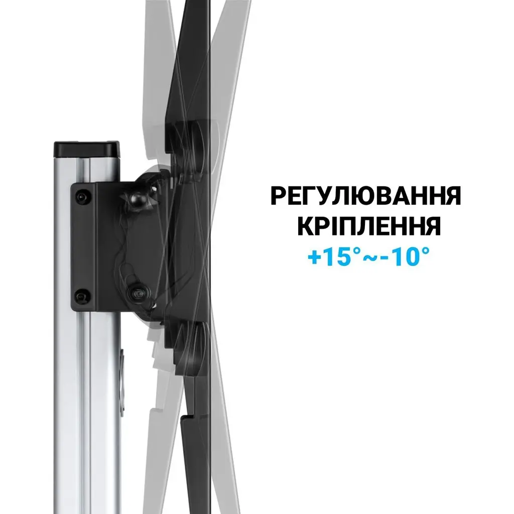 Кріплення для телевізора OfficePro TVS455 37-86" сріблясте/чорне [167723] - фото 12