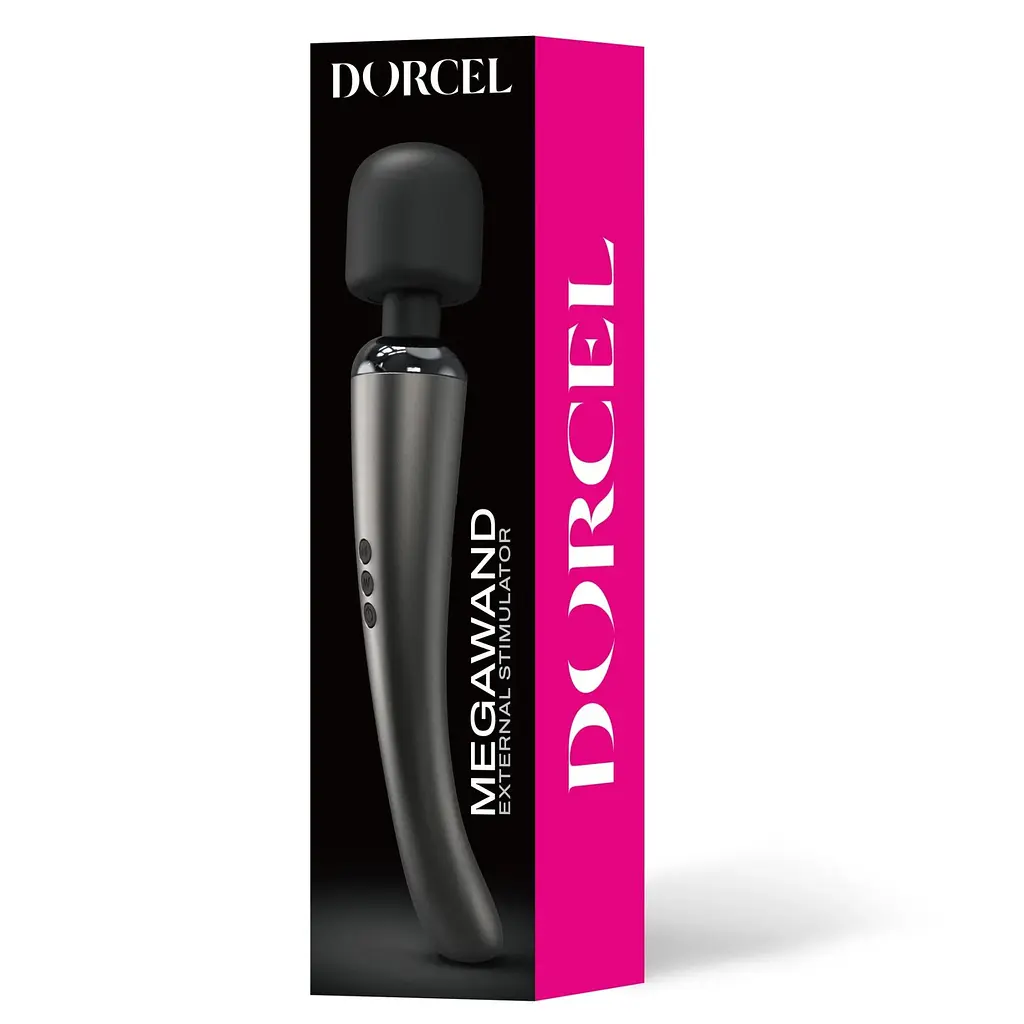 Потужний вібромасажер Dorcel Megawand Chrome Silver який перезаряджається, 160 режимів - фото 7