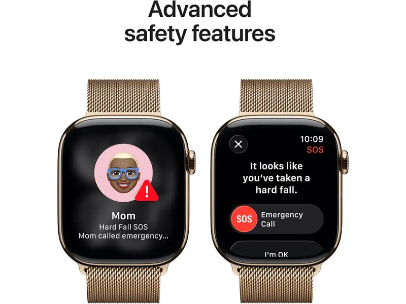 Смарт-годинник Apple Watch Series 11 GPS + Cellular 42mm Gold Tit. Case w. Gold Milanese Loop (MF8Y4) - фото 3