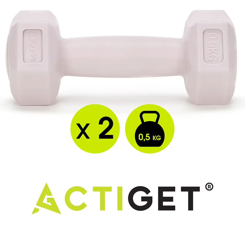 Гантелі Actiget Hex 2 x 0.5 кг ACT0155 Light Pink - фото 5
