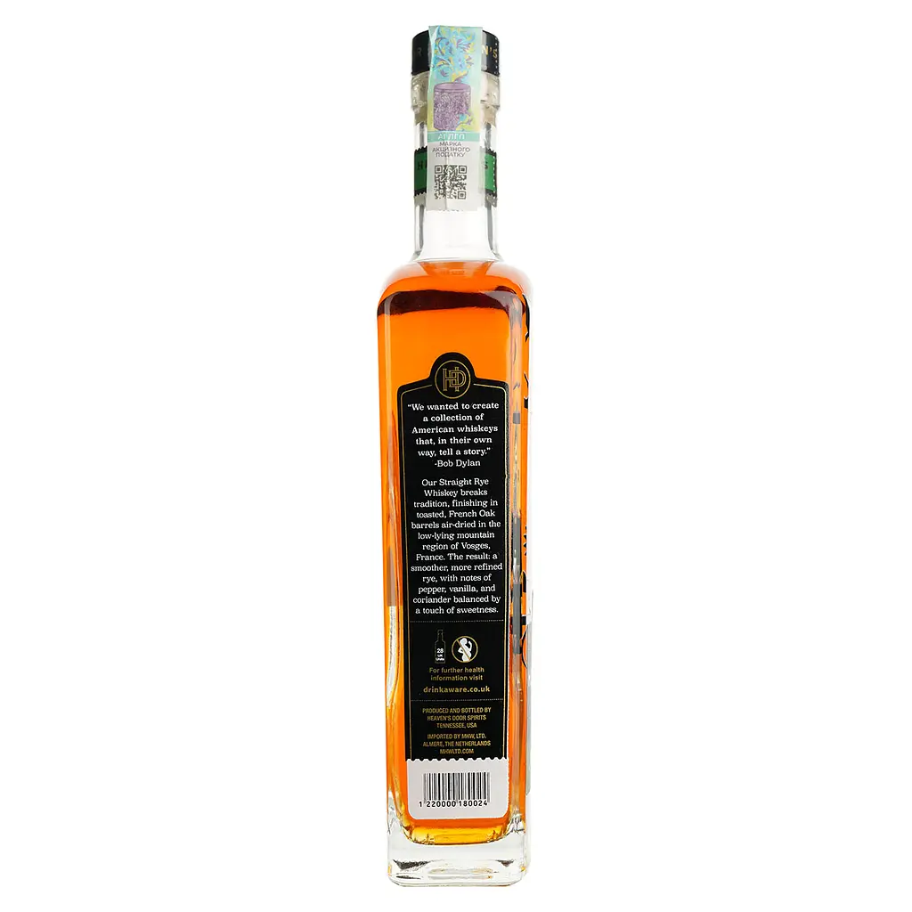 Віскі Heaven's Door Tennessee Straight Rye 43% 0.7 л - фото 3