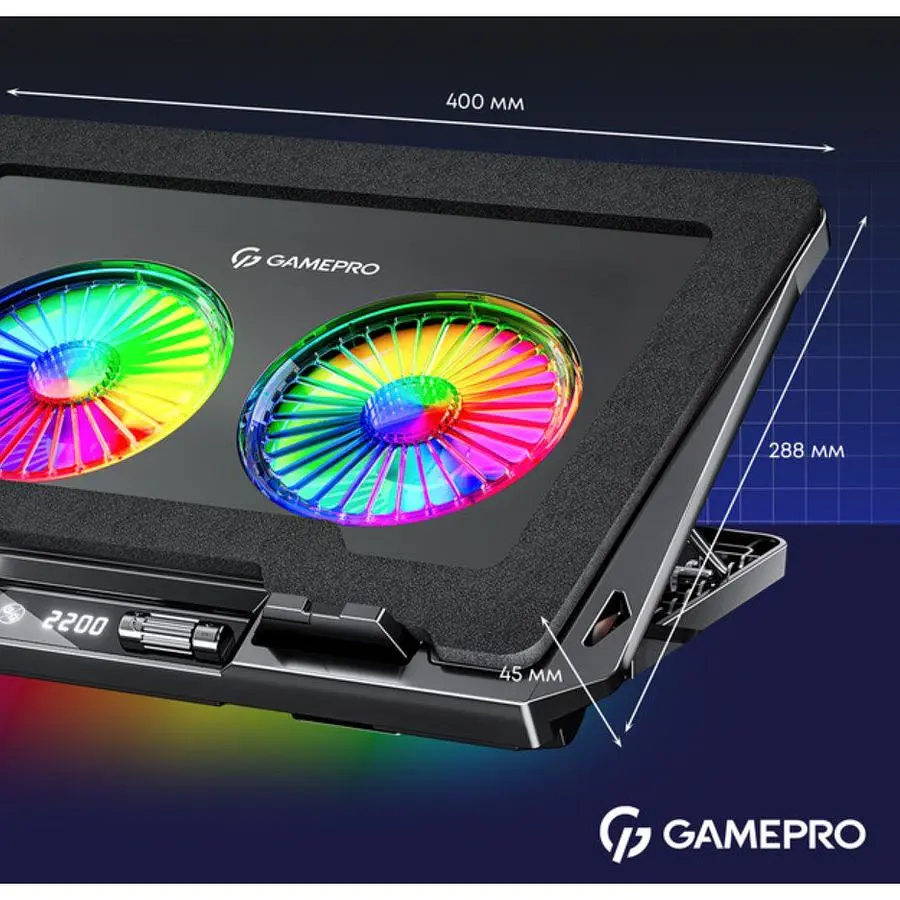 Охлаждающая подставка для ноутбука до 17.3 дюймов GamePro GPCP-910 2xfans - фото 7