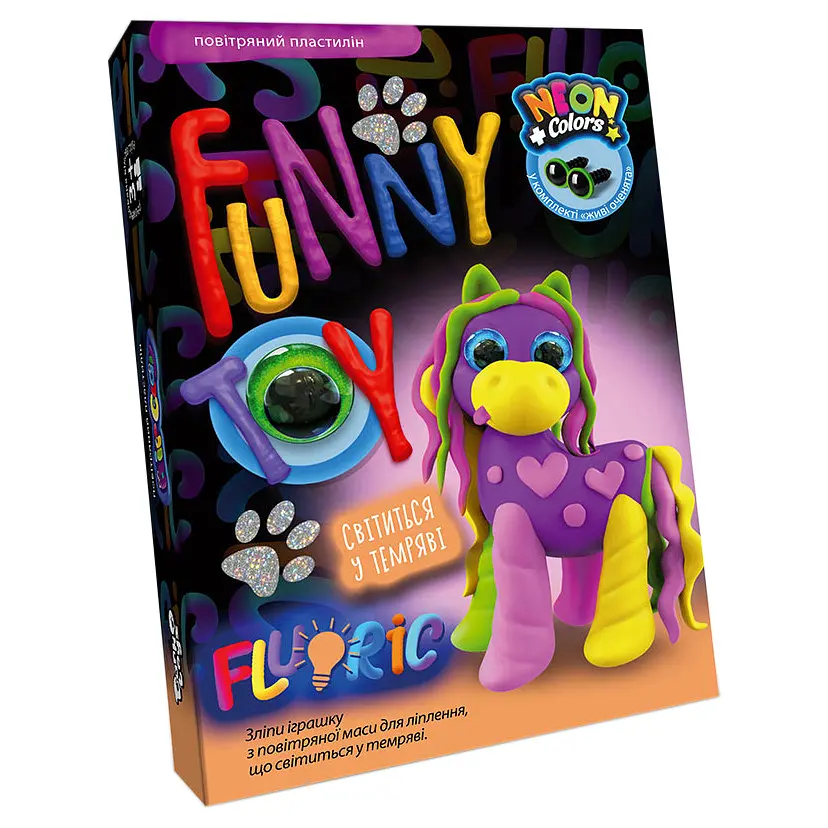 Набор творчества Air Clay Fluoric, 4 цвета, Danko Toys - фото 5