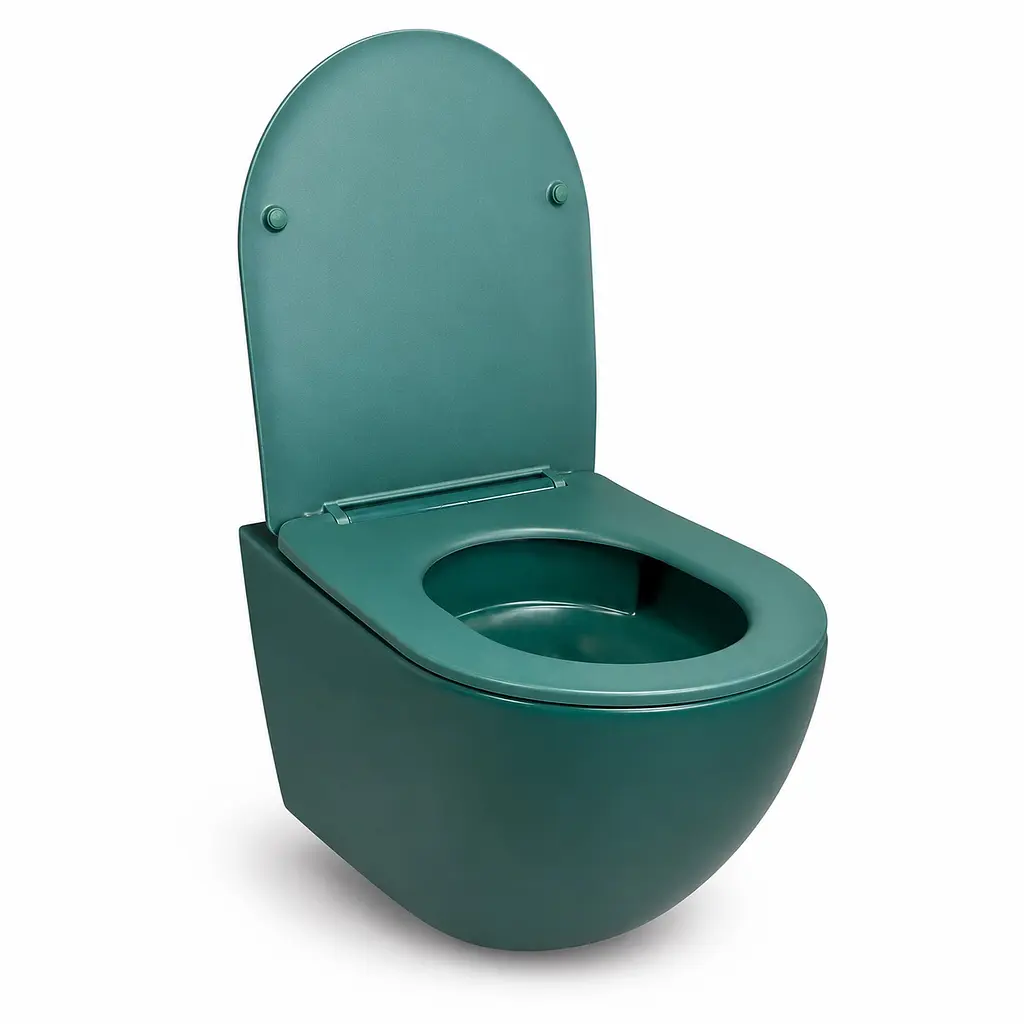 Підвісний безободковий унітаз VBI Vulcano Tornado emerald matt VBI-020425 - фото 2