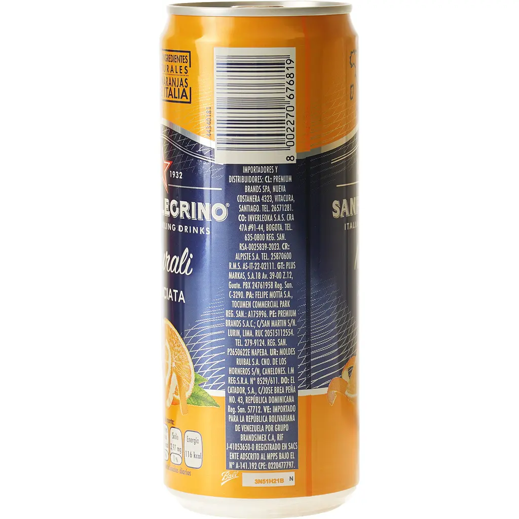 Соксодержащий газированный напиток SanPellegrino Aranciata 330 мл - фото 4