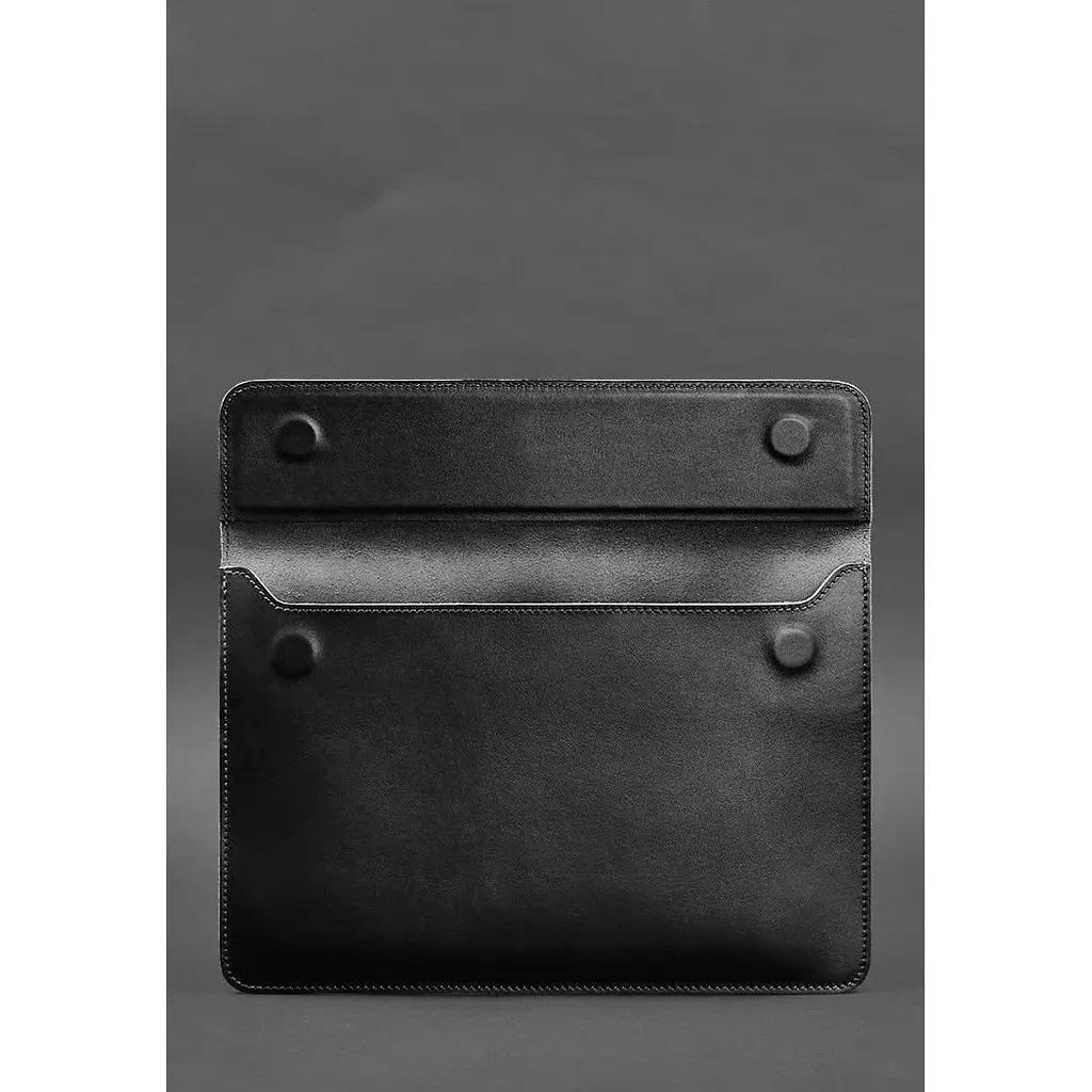 Шкіряний чохол-конверт BlankNote на магнітах для MacBook Air / Pro 13" Чорний - фото 3