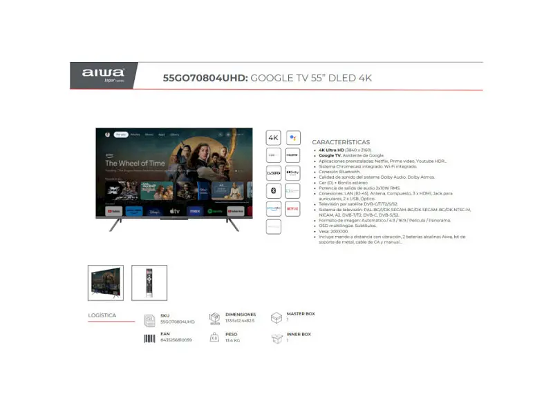 Телевізор Aiwa 55GO70804UHD - фото 7