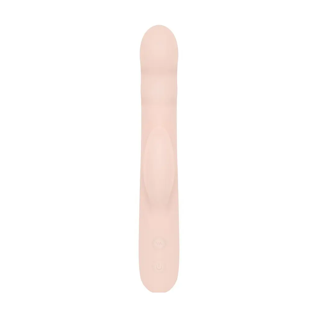 Вібратор-кролик із пульсацією Good Vibes Only - SHAI Thrusting Vibrator Soft Silicone - Pink, 3 мотори - фото 3