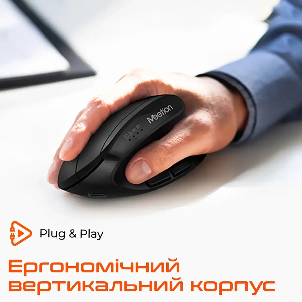 Мишка Meetion BTM008 Wireless/Bluetooth Black (MT-BTM008-A) - фото 3