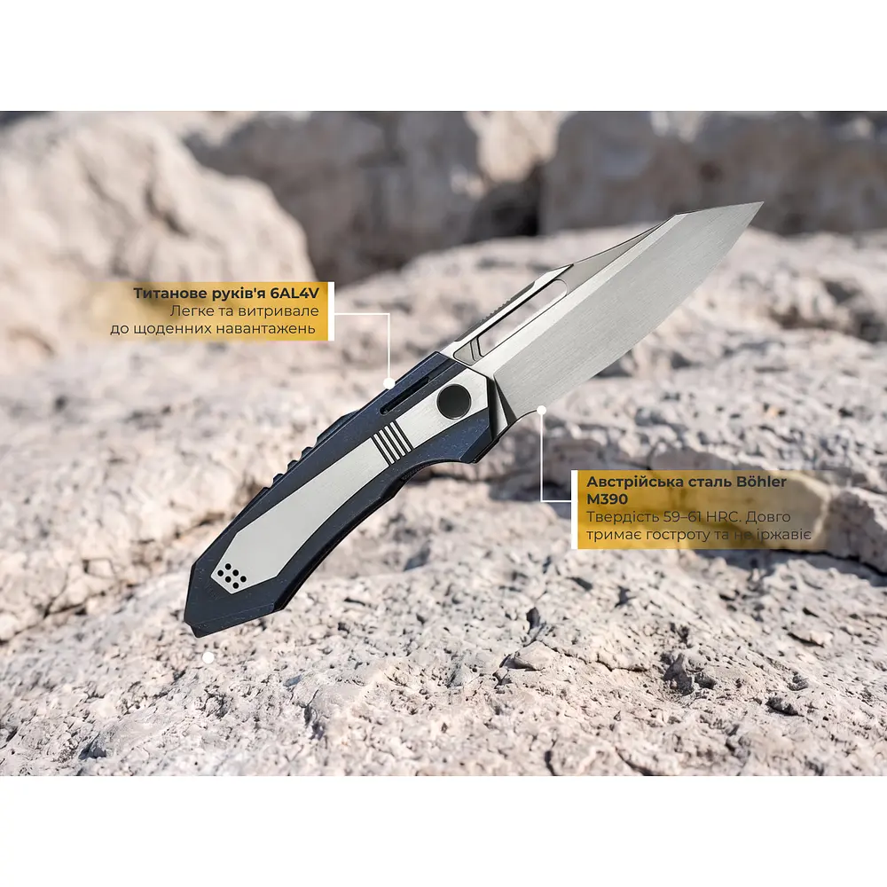 Ніж складаний туристичний Weknife Bogey (9.3 см) Bohler M390 / Titanium синій - фото 11