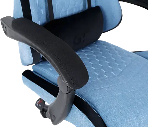 Геймерське крісло GT Racer чорне зі світло-синім (X-2324 Fabric Light Blue/Black Suede) - фото 9
