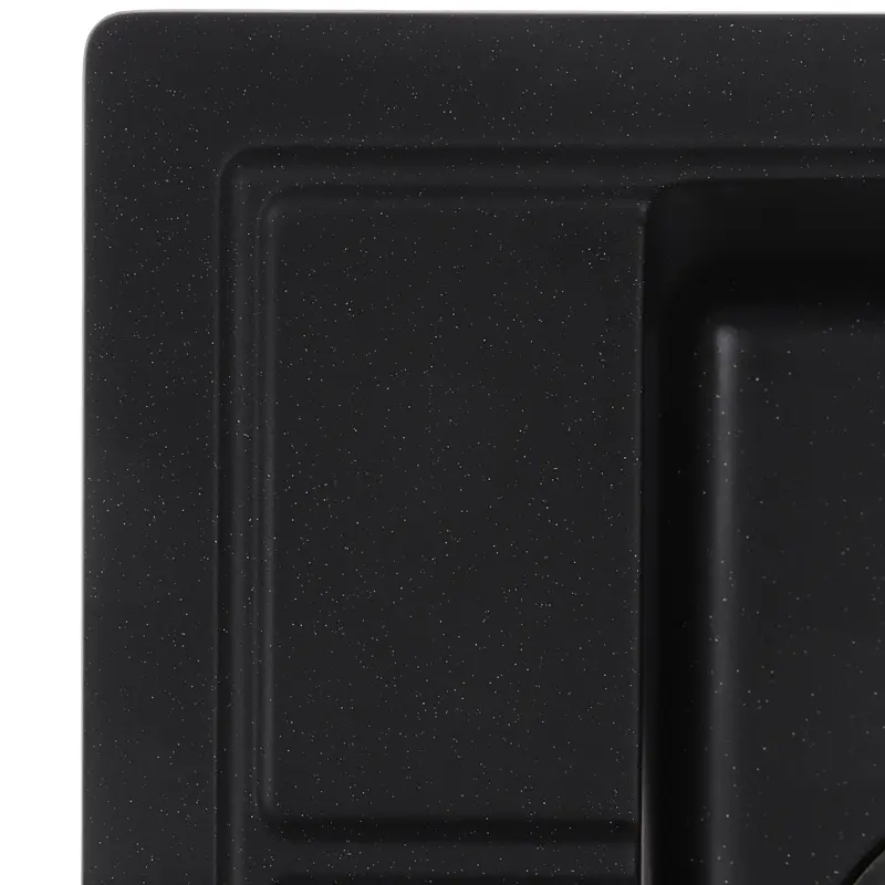 Кухонна мийка Zerix ZS-4651S-14 black металік ZX4570, Чорний матовий - фото 3
