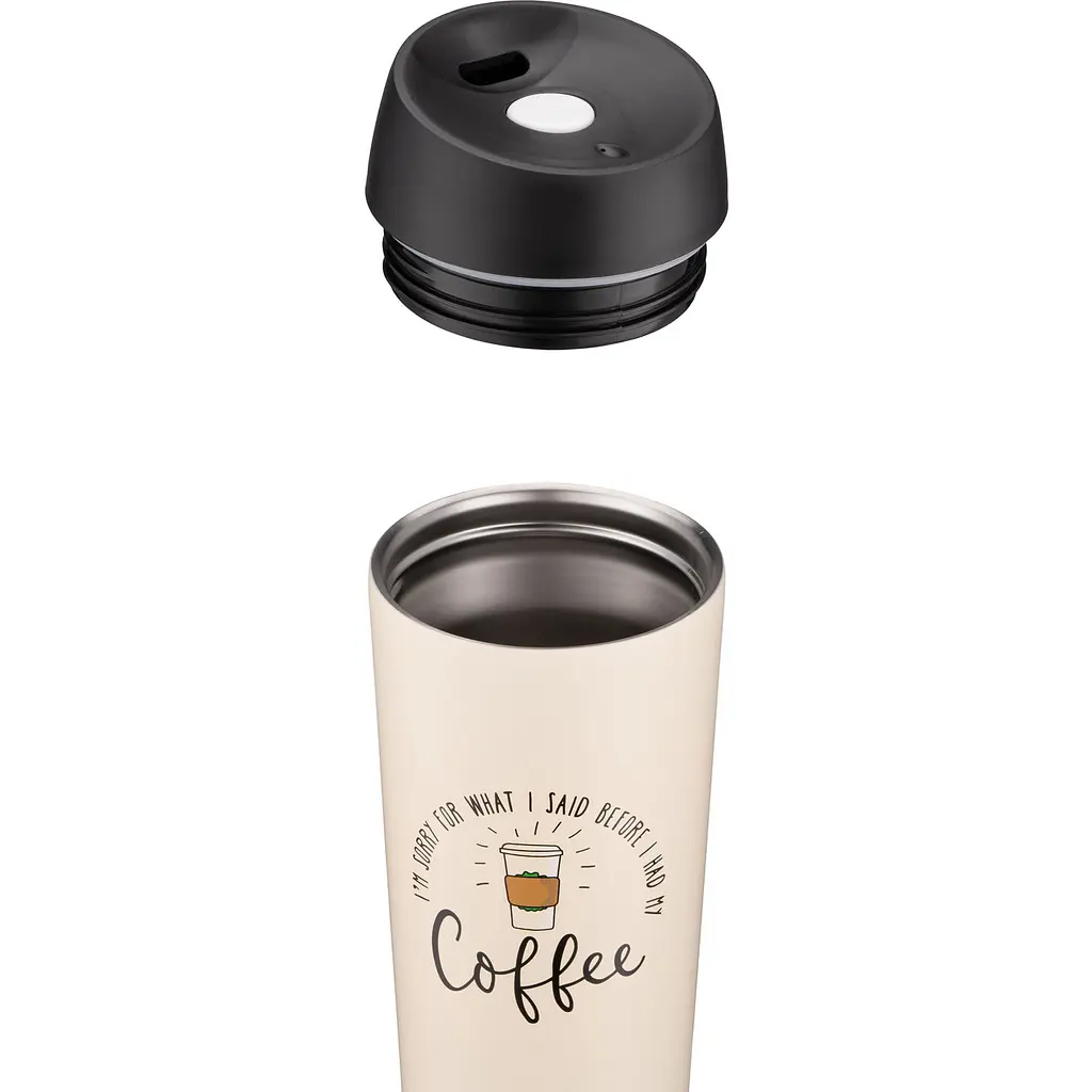 Термокухоль Ardesto Coffee Time, нержавіюча сталь, бежевий, 450 мл (AR2645C) - фото 3