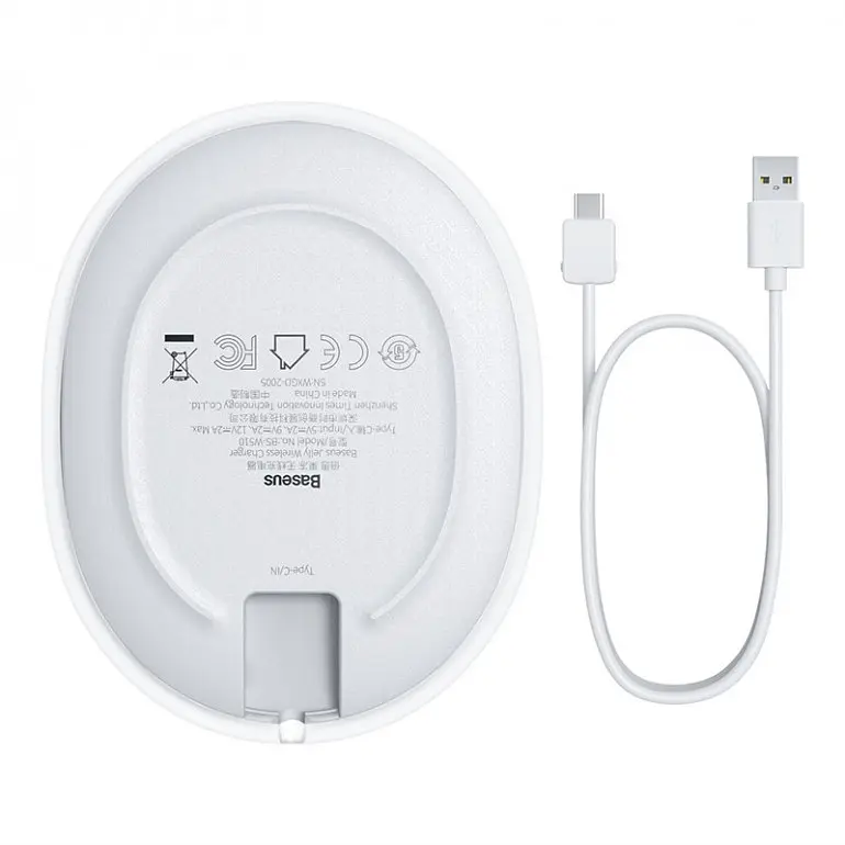 Беспроводное зарядное устройство для Baseus Jelly 15W Белый (WXGD-02) - фото 2