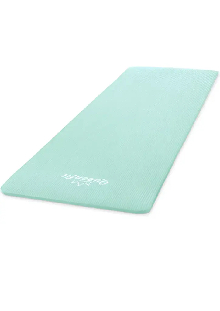 Килимок (мат) для фітнесу та йоги Queenfit NBR 1,5см бірюзовий - фото 2