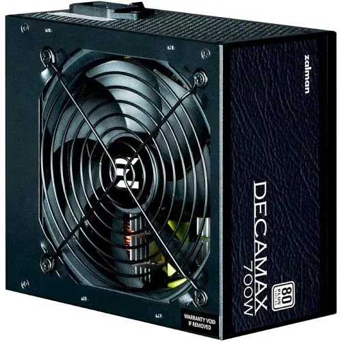 Блок живлення 700 Вт, Zalman Decamax, Black, 80 Plus, Active PFC, 12 см HDB, 3xMolex / 6xSATA / 4x6+2-pin / 1x4+4-pin / 1x20+4-pin, захист OPP/OVP/UVP/SCP, ATX V2.31 (ZM700-LX3) - фото 6
