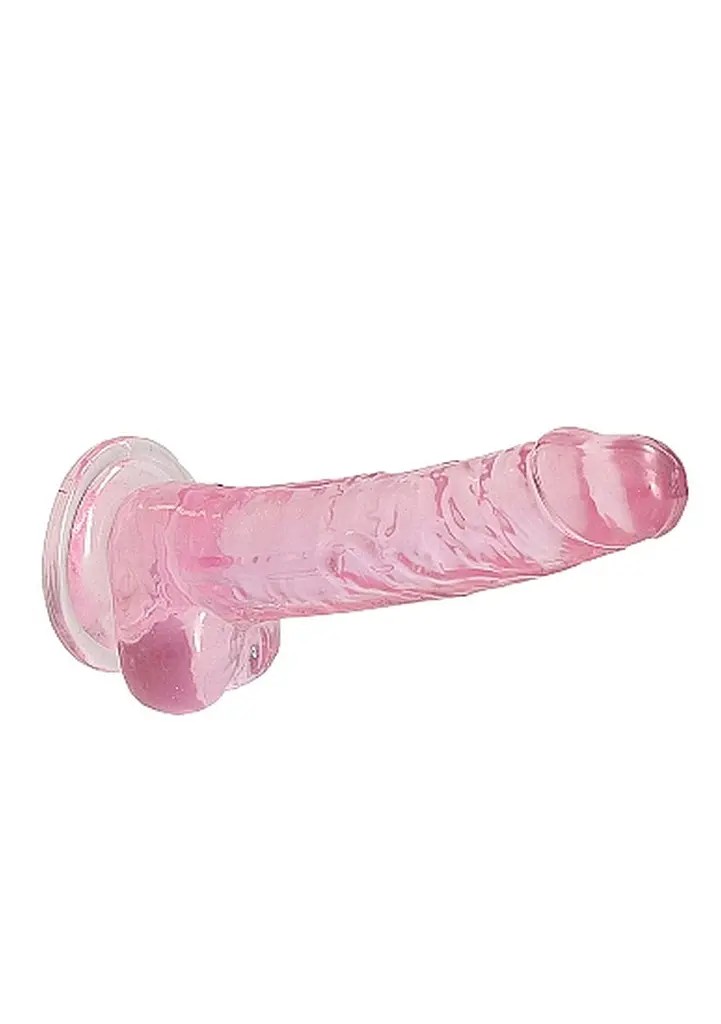 Реалистичный фаллоимитатор RealRock With Balls 7" 19 см розовый - фото 6
