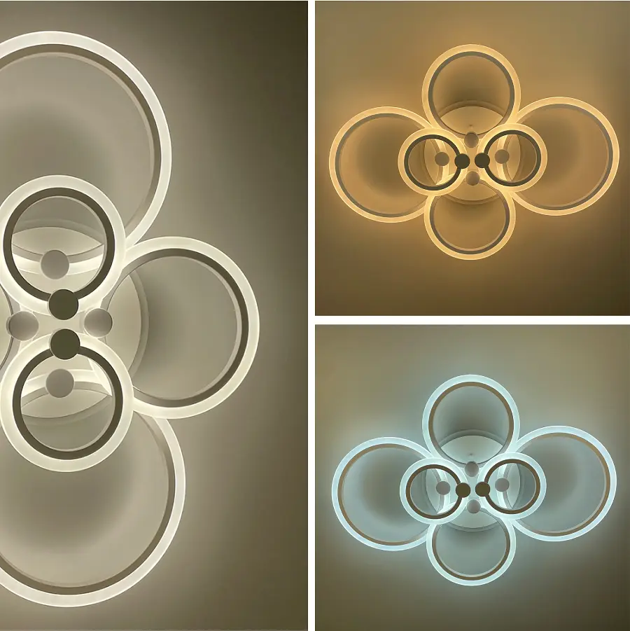 Светодиодная люстра Senta на 6 колец в белом корпусе Line.F A 2374/6 RGB WT - фото 7