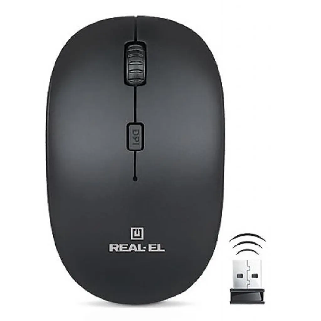 Мишка REAL-EL RM-301 black - фото 2