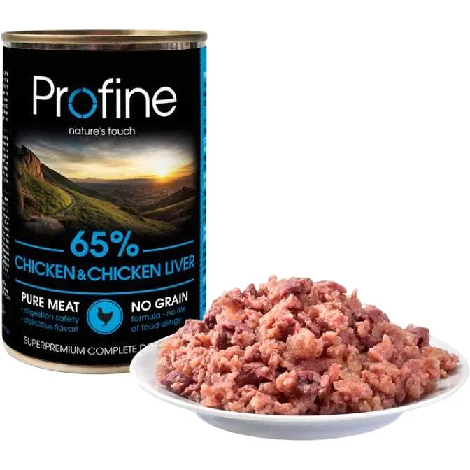 Вологий корм для собак Profine Chicken and Liver з куркою і курячою печінкою 400 г - фото 2