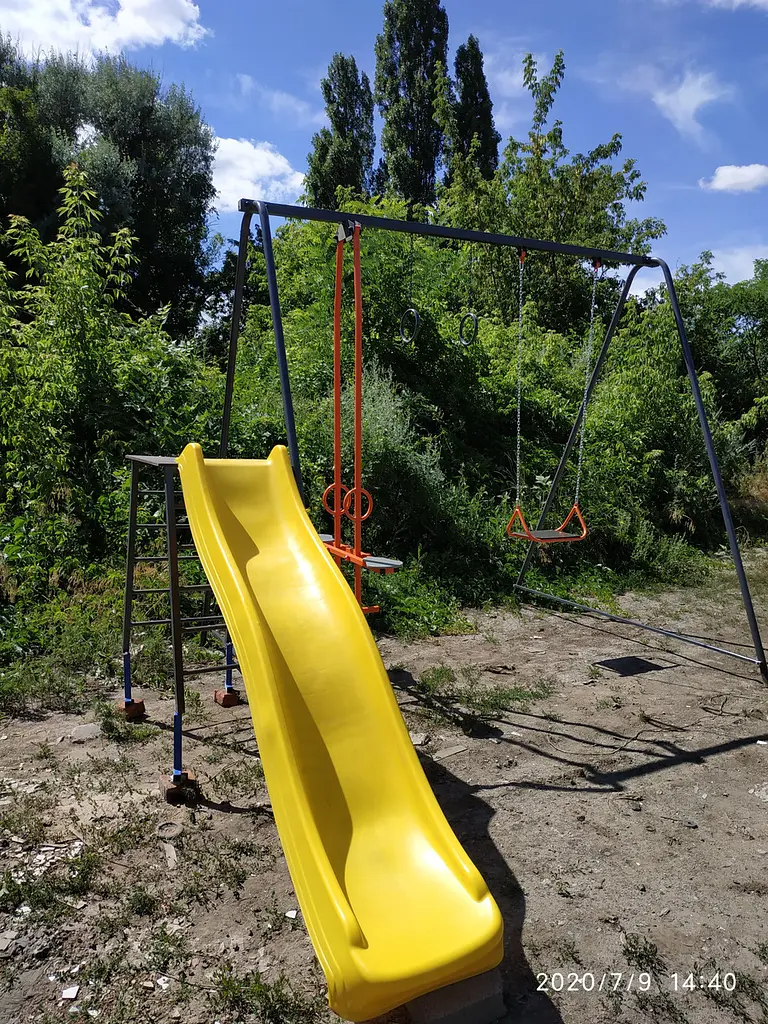 Дитячий комплекс з гіркою і гойдалка для вулиці - фото 3