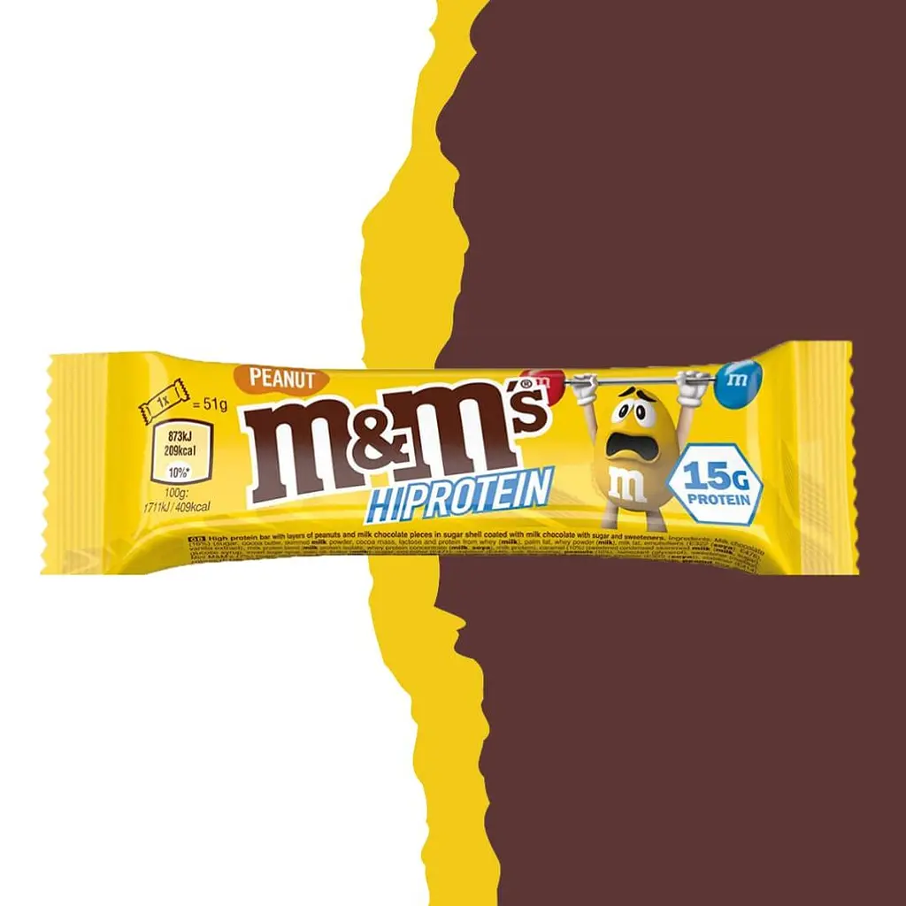 Шоколадний батончик M&M's Hi Protein Peanut Milk Chocolate Bar 51 г - фото 4