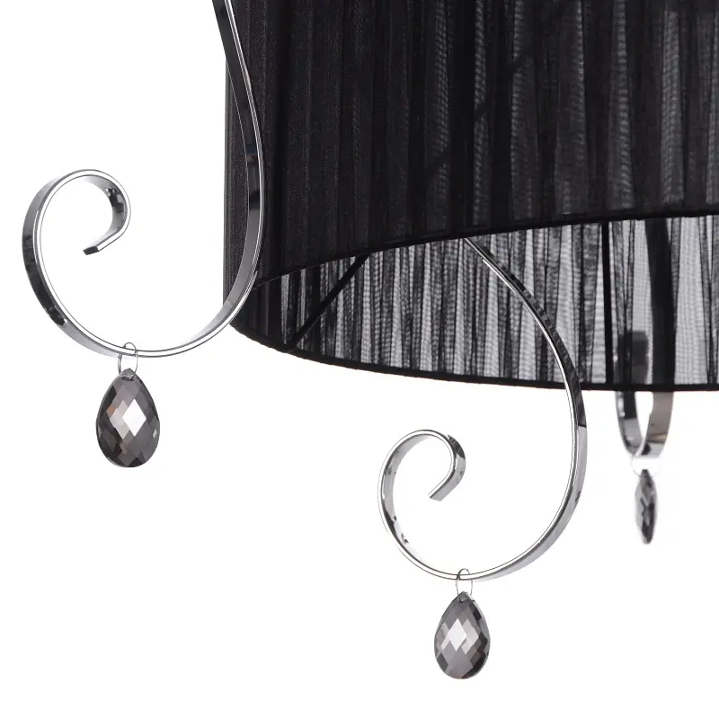 Люстра потолочная Brille с абажуром E14 40W CH (BKL-575S/3) - фото 2