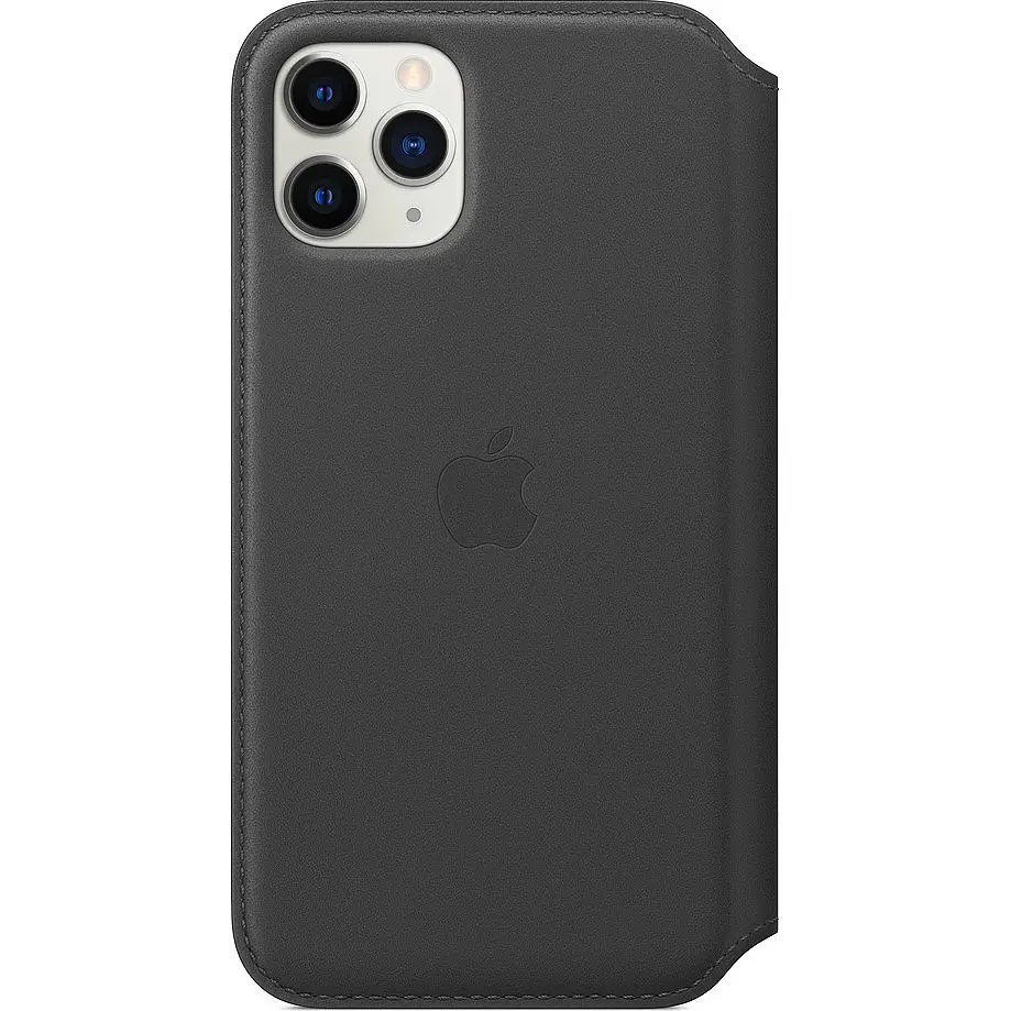 Оригинальный кожаный чехол-книжка Apple Leather Folio для iPhone 11 Pro (5.8") Black MX062ZM/A - фото 11