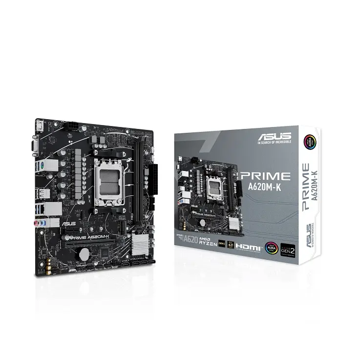 ASUS Материнська плата PRIME A620M-K sAM5 A620 2xDDR5 HDMI D-Sub mATX - фото 7