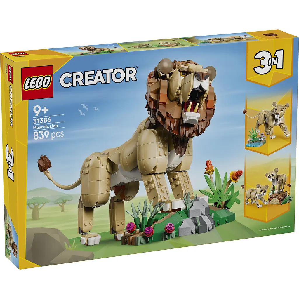 Конструктор LEGO Creator Дикі тварини: Величний лев (31386) - фото 3