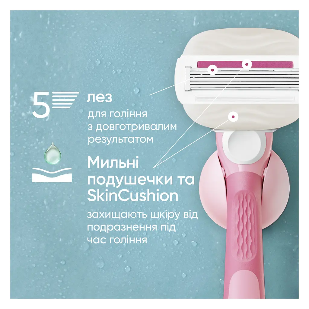 Уцінка. Станок для гоління Gillette Venus Pro Comfortglide Sugarberry Scented Miami жіночий 1 шт. - фото 5
