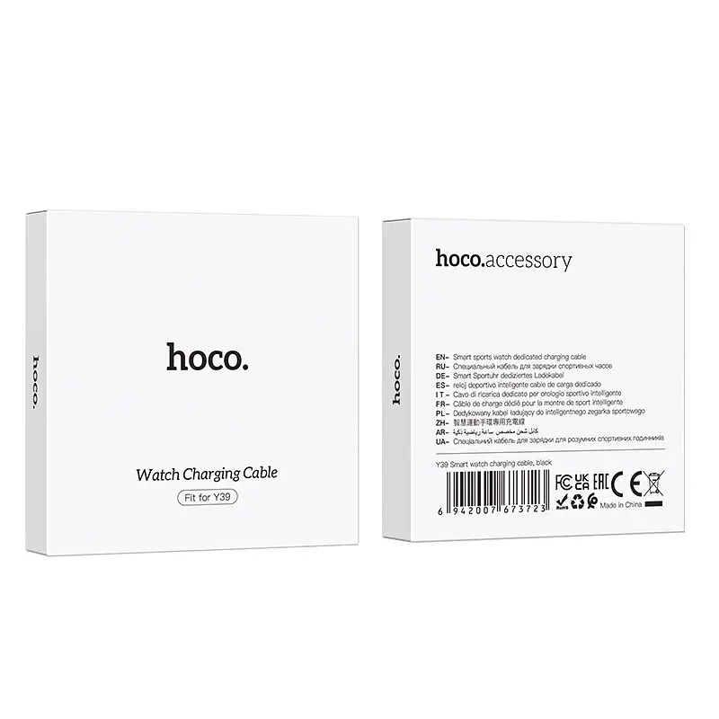 Бездротовий зарядний пристрій для смарт-годинника Hoco Y39 Smart watch charging cable Чорний - фото 2