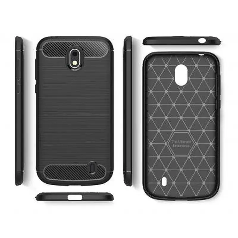 Чохол до мобільного телефона Laudtec для Nokia 1 Carbon Fiber (Black) (LT-N1B) - фото 4