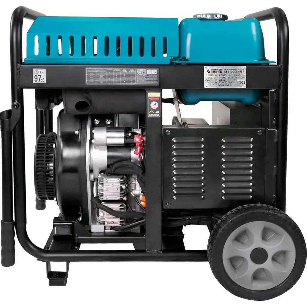 Генератор инверторный KonnerSohnen KS 6100iDE ATSR, 230В, 5.5кВт, АВР(ATS), электростартер, 98кг/5000 Вт/Дизель (KS6100IDEATSR) - фото 2