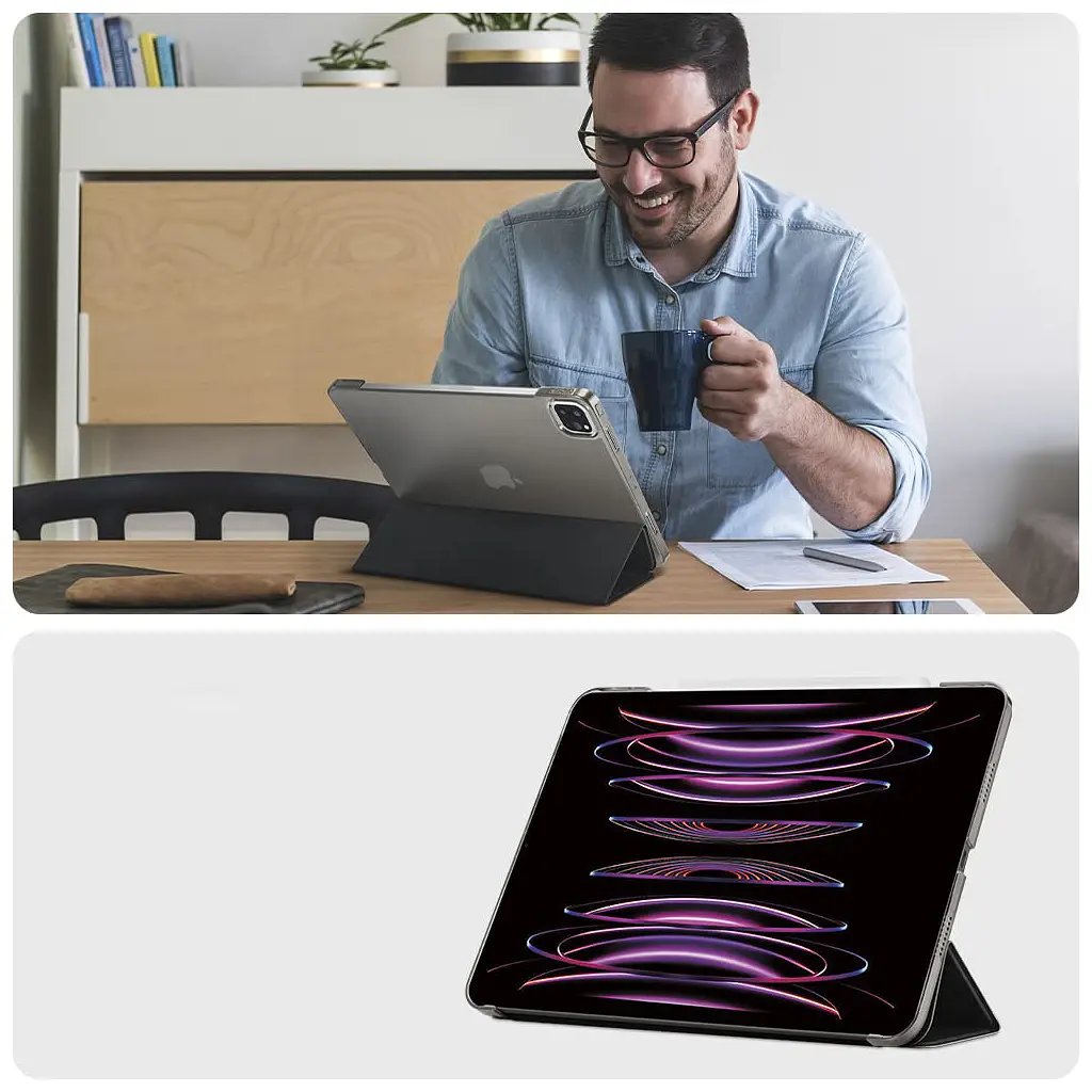 Чохол до планшета BeCover Tri Fold Hard Apple iPad Air 13" M2/M3 (2024/2025) Black (711471) - фото 3