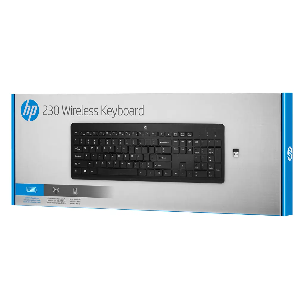 Клавіатура мембранна 230, 106key, WL, EN/UK, чорний HP teh0013843 - фото 9