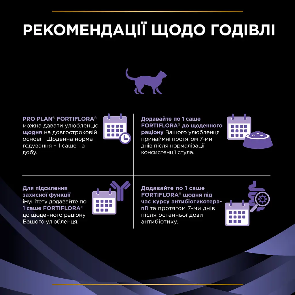 Пробіотик Purina Pro Plan FortiFlora для дорослих котів та кошенят для підтримання нормальної міклофлори шлунково-кишкового тракту 30 г (30 шт. х 1 г) - фото 9