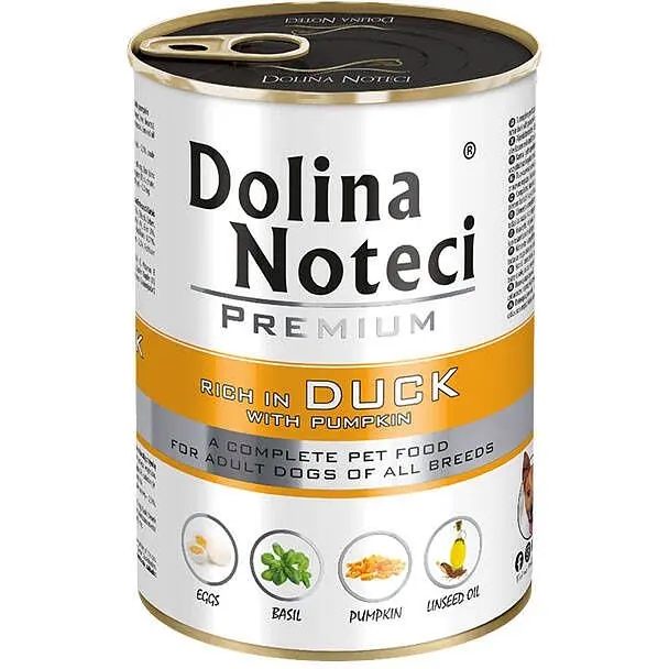 Вологий корм для собак Dolina Noteci Premium з качкою та гарбузом 400 г - фото 2
