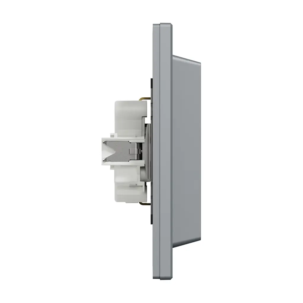 Розетка Schneider Electric ASFORA із заземленням подвійна сталь 16А (EPH9900162) - фото 3