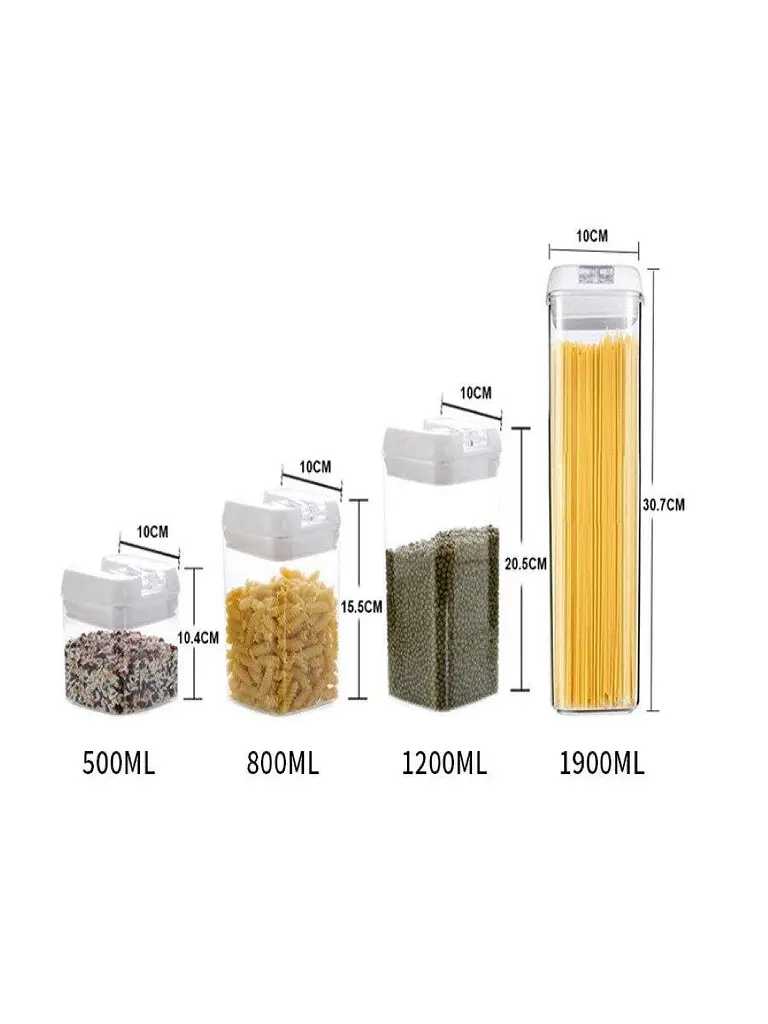 Набір контейнерів FOOD Storage Container Set для зберігання їжі, сипких та круп • 7 ємностей з герметичними кришками - фото 4