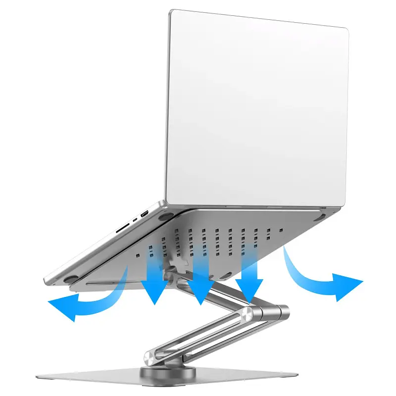 Подставка для ноутбука WIWU ZM-S801 Rotative Foldable Laptop Stand Silver - фото 2
