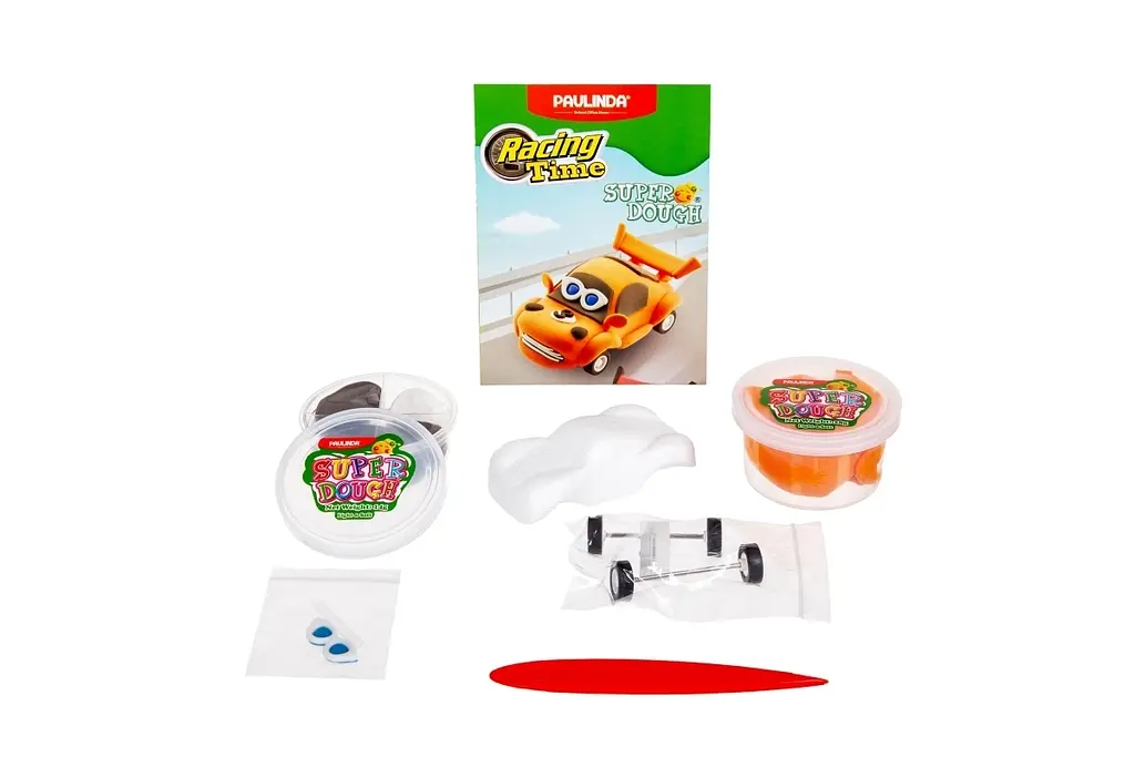 Маса для ліплення Paulinda Super Dough Racing time Машинка, помаранчевий (PL-081161-3) - фото 3