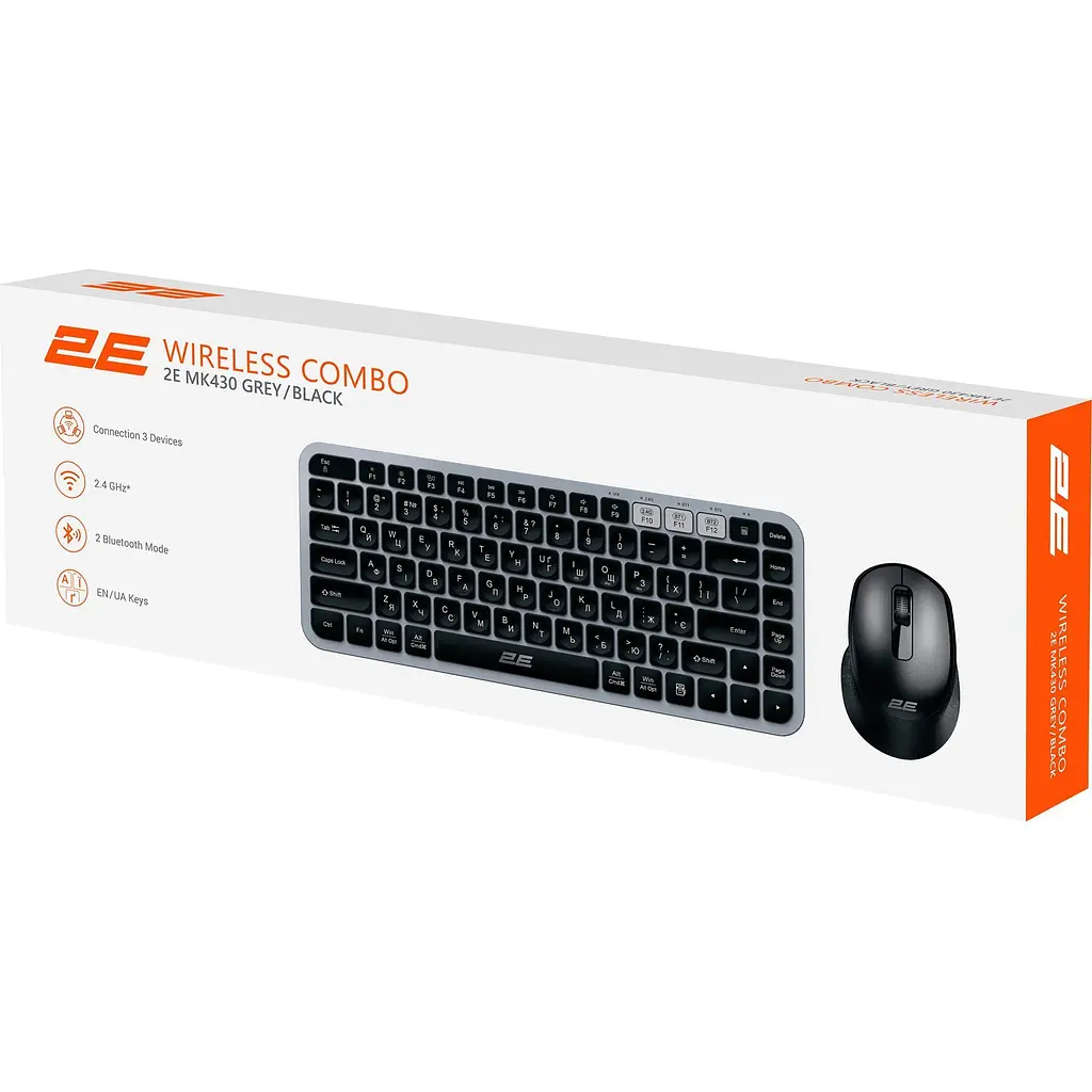 Комплект [клавіатура + миша] 2E MK430 Grey/Black [2E-MK430WBGR_UA] [140899] - фото 4