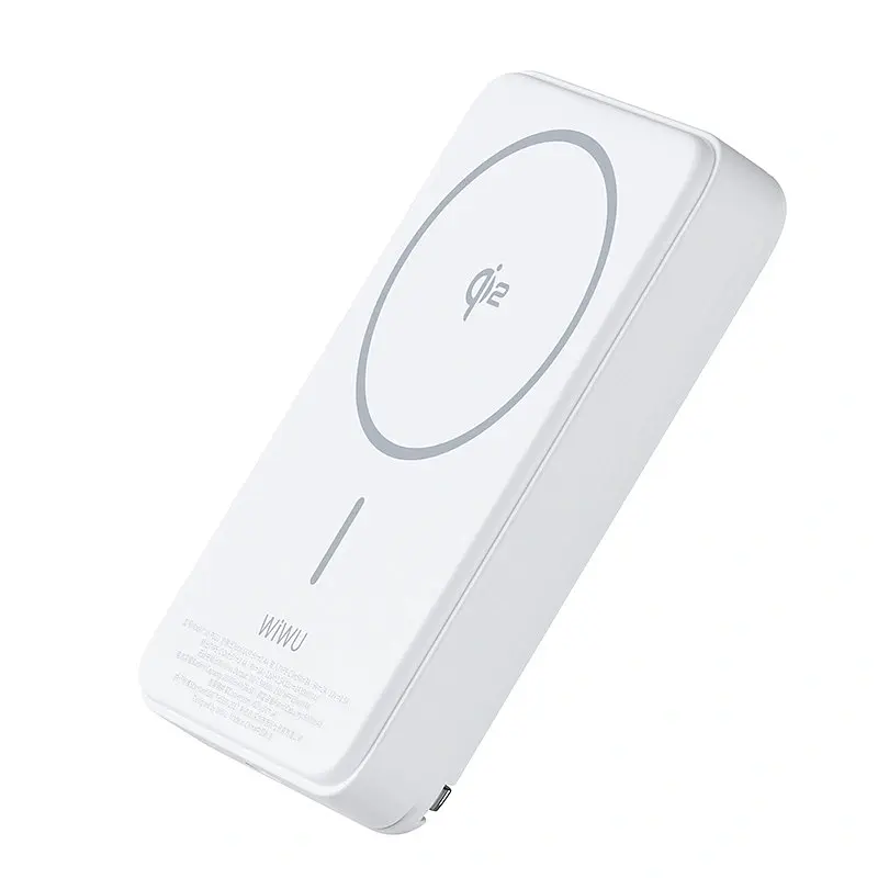 Портативное ЗУ Power Bank WIWU Wi-P031 Magnetic с БЗП 30W 10000 mAh White - фото 5
