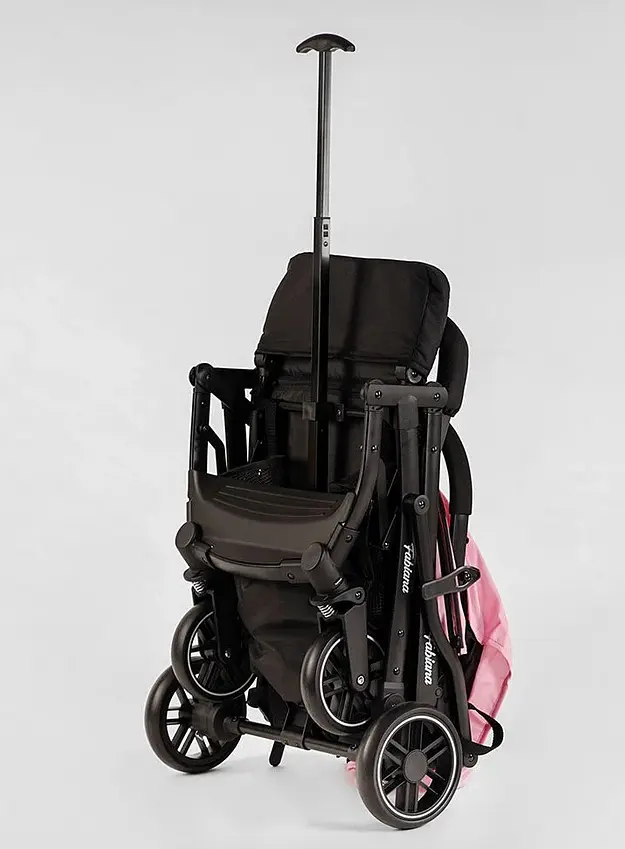 Коляска прогулянкова дитяча 65102 JOY Fabiana, колір рожевий, рама сталева, футкавер, підсклянник, телескопічна ручка (6989180360149) - фото 7