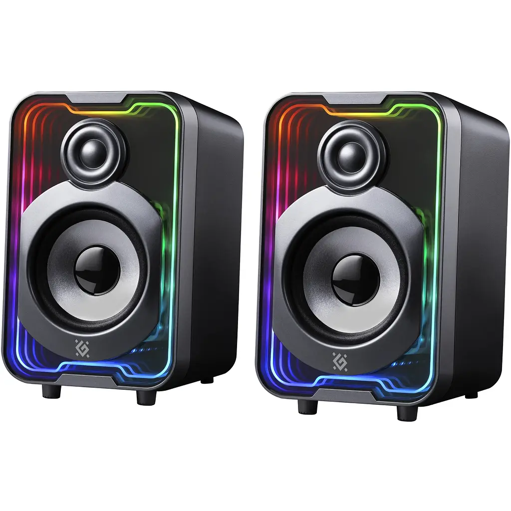 Акустична система 2.0 Defender Solar 11 10Вт, Bluetooth, RGB підсвітка, USB, чорна - фото 2